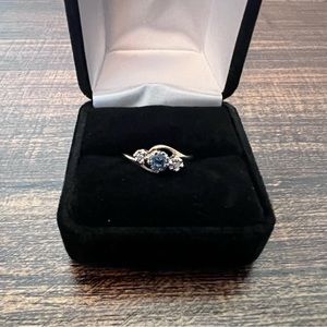 Gold and Blue Topaz Ring